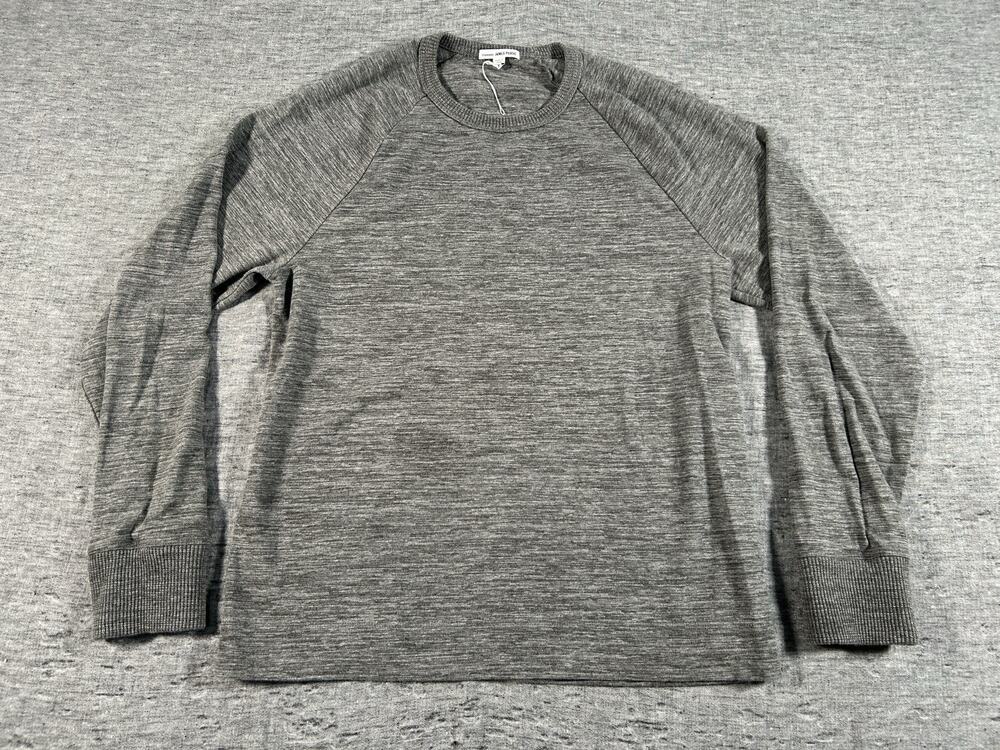 Standard James Perse Crewneck Sweater Mens 2 Medium Gray Pullover Minimalist